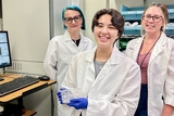 Tatiana Karakasheva, PhD, Olivia Hix, PhD student, and Kathryn Hamilton, PhD