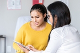 Patient and provider talking