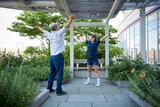 Stretching outside provider with patient
