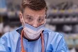 hospital employee wearing PPE