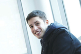 Adolescent boy smiling