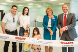 Giant check in opening Giant check in opening