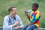 Doctor talking to asthma patient Doctor talking to asthma patient