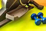Weights and a workout mat