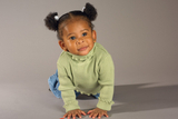 Little girl crawling