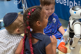 Nao Robot kids with robot