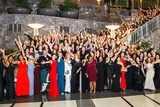 Group photo of nurses with Madeline Bell