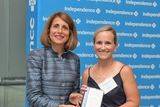 Catherine Hamilton receiving award Catherine Hamilton receiving award