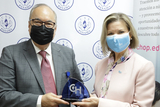 Panama official with Ruth Frey