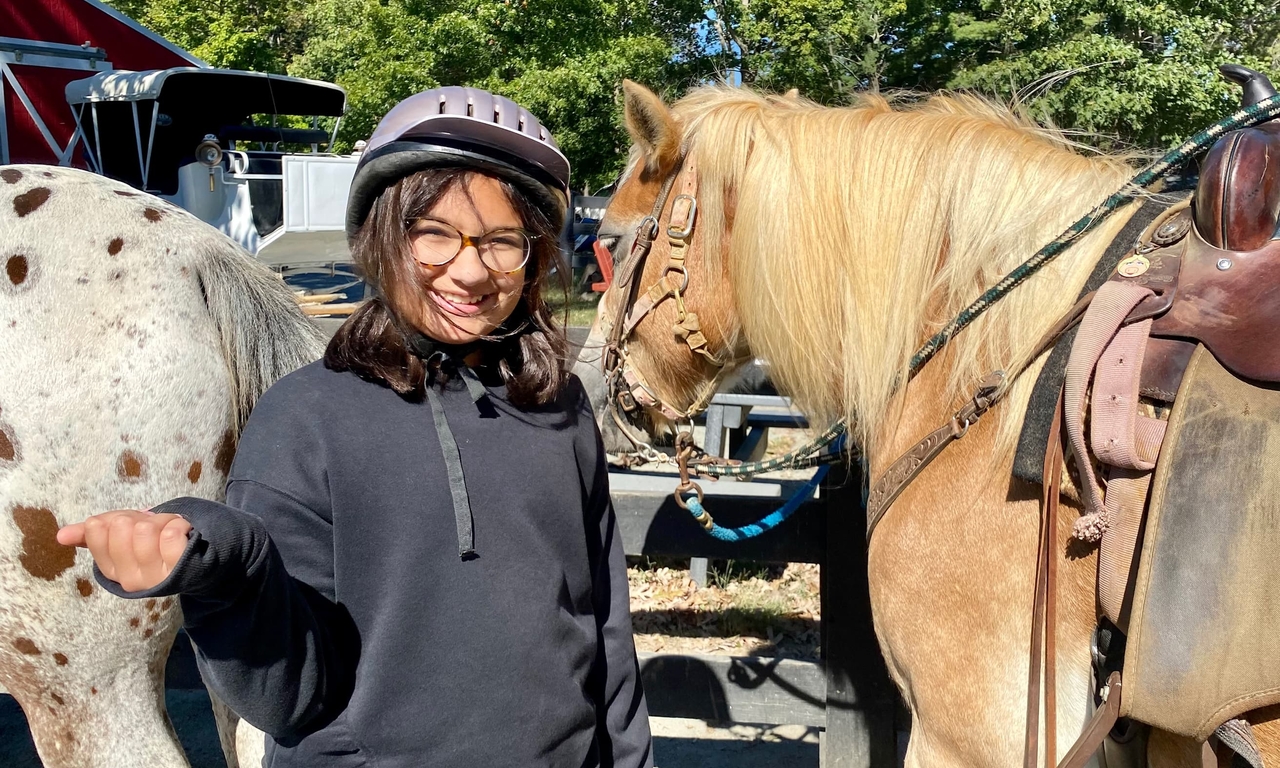 Nina with horses