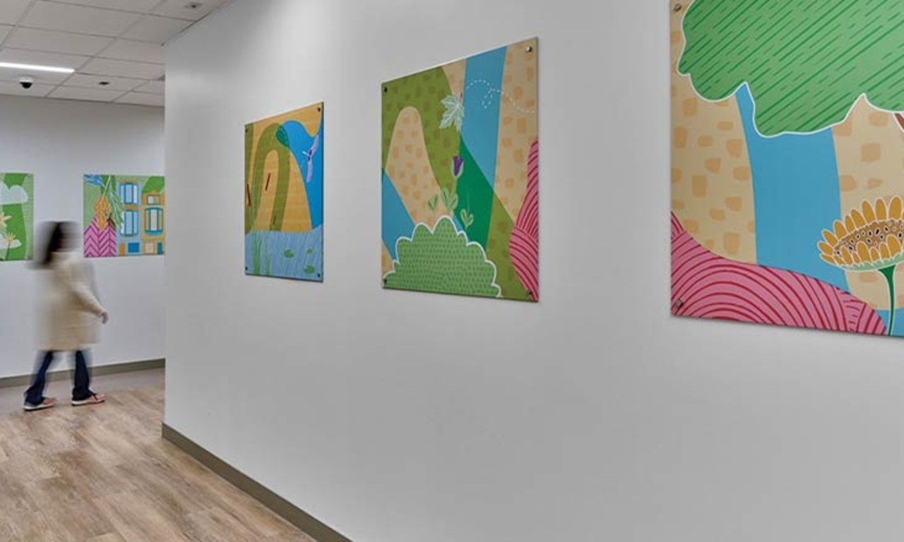 Murals that brighten the spaces
