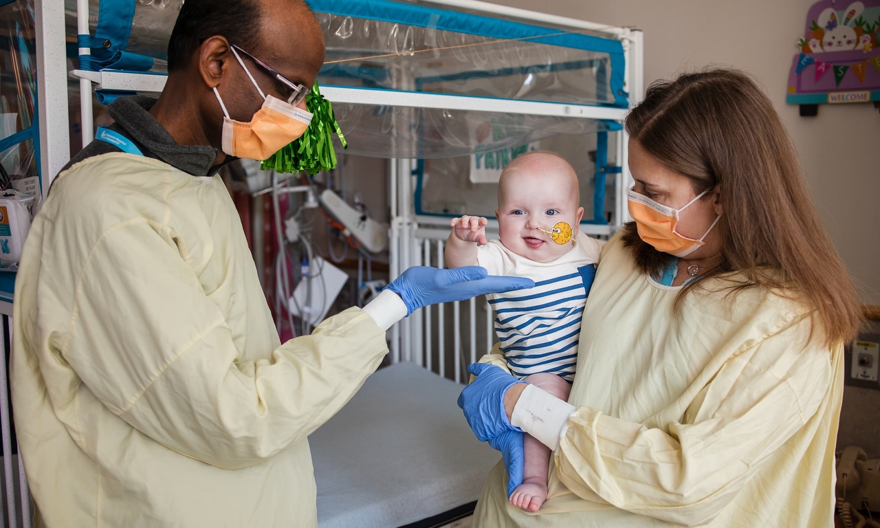 KJ with physician
