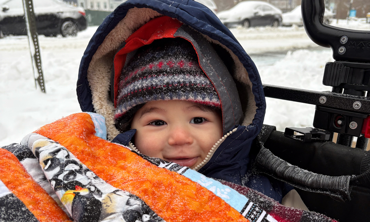 Brice in the snow