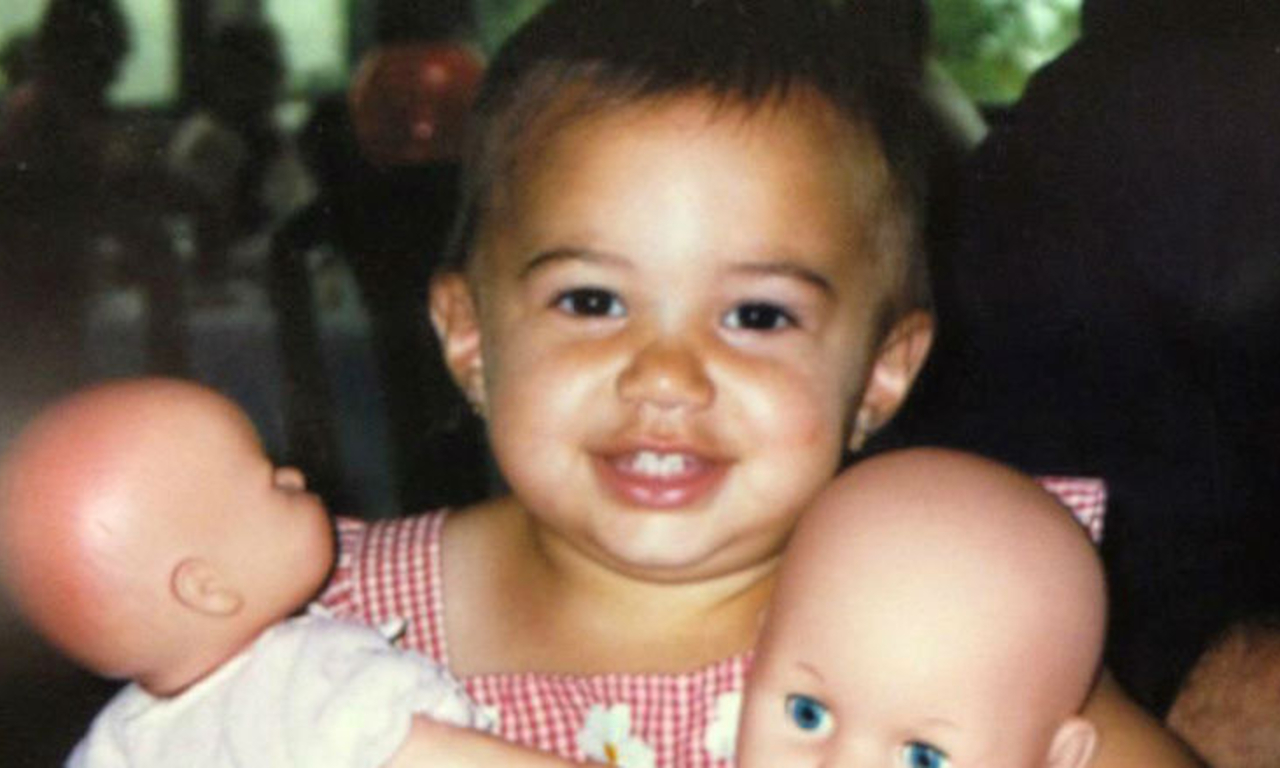 Kayla with two baby dolls