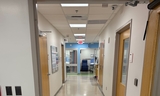 This image shows hallway to procedure rooms.