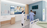 Computer rendering of a patient room within the new inpatient tower
