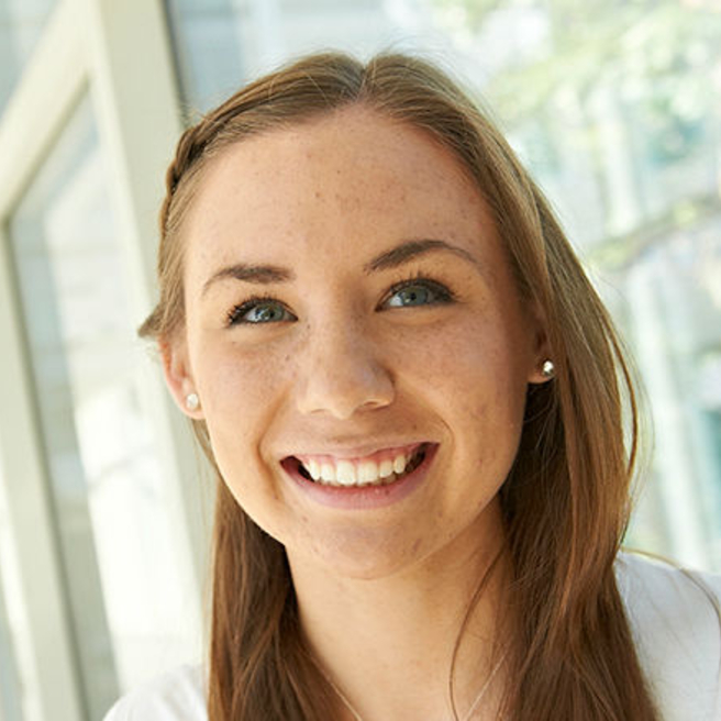 Smiling teenage woman
