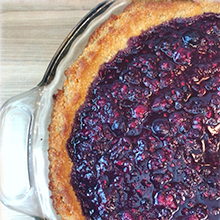 Berry compote pie