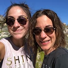 Dr. Ginsberg outdoors with her daughter