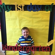 Evan first day of kindergarden