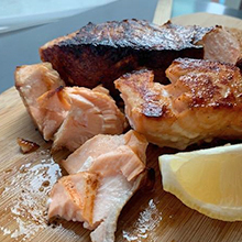 Honey glazed salmon