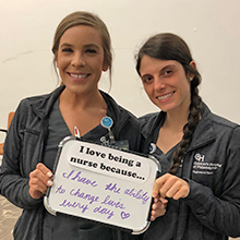 Two nurses smiling