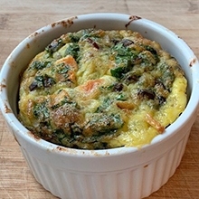 Vegetable and egg casserole