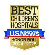 Badge reflecting CHOP's place of U.S.News & World Report Honor Roll