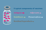 5 typical components of vaccines illustration