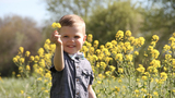 boy with flower