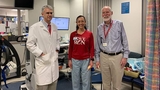 Julia with her doctors