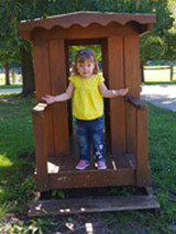 Brynn playing outside