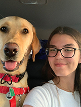 Maddie and her dog