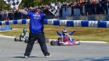 Jacob winning pro kart race