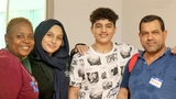 Community health worker and family
