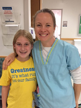 Laura with Nurse Andrea