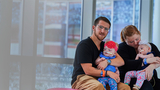 Delaney Twins separated with their parents at CHOP
