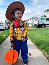 Omar with his halloween costume