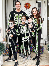 Eliza with her family at Halloween