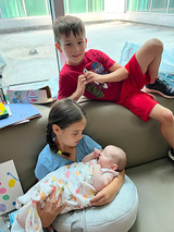 Eliza with her siblings at CHOP