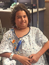 Joey during his stay at the hospital