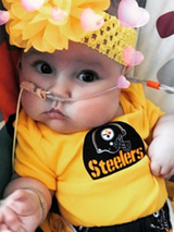 Isla wearing Steelers Jersey