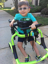 Lincoln in gait trainer