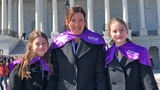 Abbie with her mom and sister