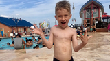 Jackson at the pool