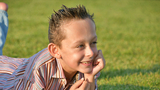 Lucas smiling
