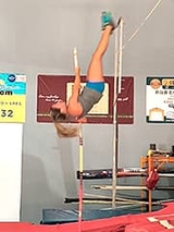 Alicia pole vaulting