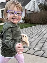 Elizabeth playing outside