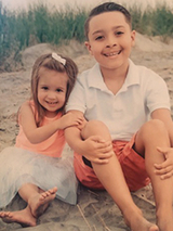 Sofia with her brother