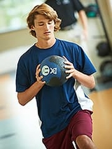 Patient working out